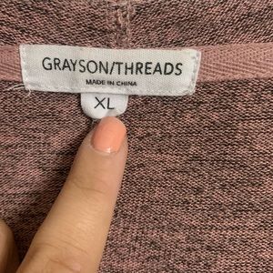 Heathered pink hooded sweater